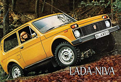 DekoDrom® Blechschild 20x30 cm Lada Niva Geländewagen Youngtimer