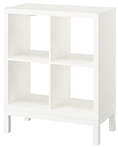 IKEA KALLAX Regal mit Untergestell, 77x94 cm, weiß/weiß