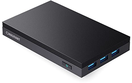 Orbsmart AW-12L Mini-PC Windows 11 Pro Desktop-PC | Computer | Micro PC | lüfterlos | stromsparend (Intel J4125 CPU, 8GB RAM, 128GB int. Speicher, WLAN, M.2 SSD-Slot)