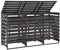 Bussandri Exclusive - Mülltonnenbox für 3 Tonnen 210x75x121 cm Kiefer Massivholz