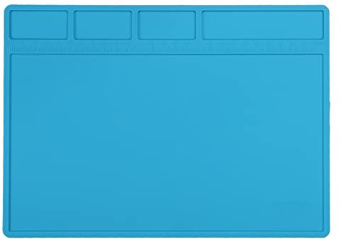 sourcing map Large 28x20cm ESD Silicone Soldering Mat Heat Insulation 932°F Anti Static Electronic Repair Work Mat for Solder Iron Station Workbench