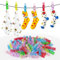 VooGenzek 110 Pièces Mini Pinces à Linge Transparentes, Mini Pinces Transparentes en Plastique, Pinces de Photo en Plastique, Mini Clips de Photo, pour Photos Maison Chambre Decoration (Couleur)