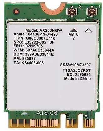 Bewinner Modulo di rete senza fili, scheda di rete WiFi 6 per AX200NGW, Bluetooth 5.2 802.11ax WiFi M.2 adattatore di rete interno per laptop