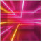 Bilderwelten Fototapete Gaming Pinke Neonstreifen 192 x 192 cm Vlies-Tapete XXL Smart Wandtapete Wanddekoration Wohnzimmer Schlafzimmer