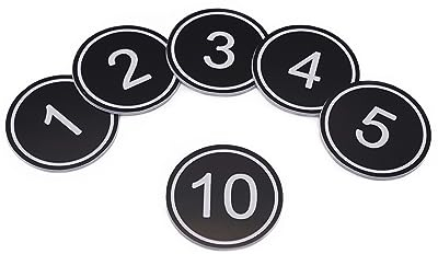 NanTun Plastiktisch Nummer Lagerung Schließfach Schrank Zahlen Pubs Restaurants Clubs Tags 50 Stück - Schwarz - 1 bis 50