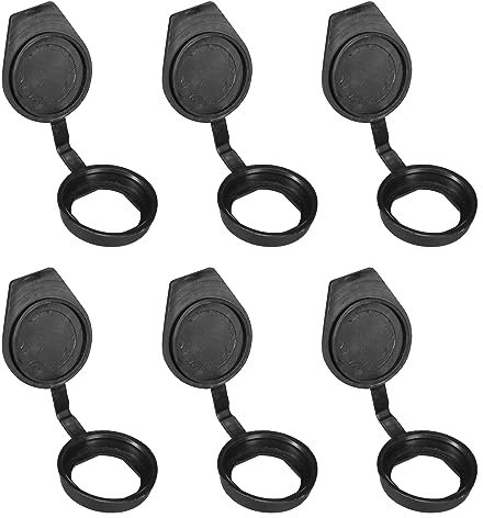 PATIKIL 22mm Porta Serratura Antipolvere Coperchio, 6pz Gomma Impermeabile Chiavi Pannello Cam Serratura Antipolvere Coperchio Cappuccio per 22mm Cam Lucchetto, Nero
