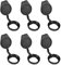 PATIKIL 22mm Porta Serratura Antipolvere Coperchio, 6pz Gomma Impermeabile Chiavi Pannello Cam Serratura Antipolvere Coperchio Cappuccio per 22mm Cam Lucchetto, Nero