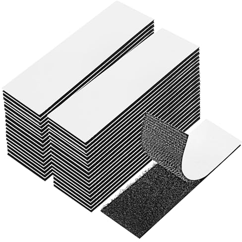 EOTW Klettband Selbstklebend Extra Stark, Doppelseitiges Klettverschluss Selbstklebend Schwarz für Wände/Boden/Tür/Gläser/Metalle