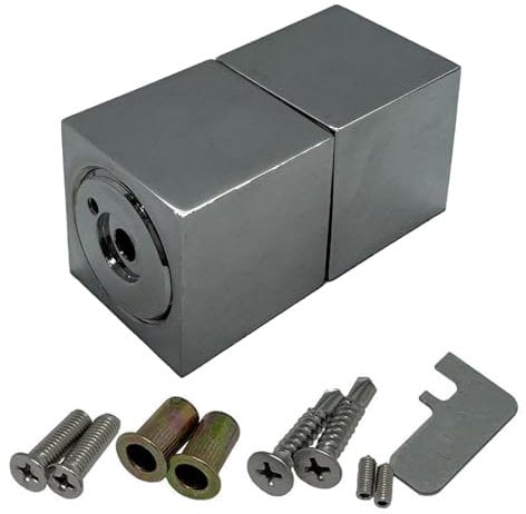 Chrome Bi-fold Door Magnets Hold Back Catch Magnet Folding Doors Holder Square 60mm Diameter