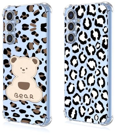 HAONANDE Lot de 2 Coques pour téléphone Portable Samsung Galaxy S10E, Coque Transparente à Motif esthétique-A15+A81