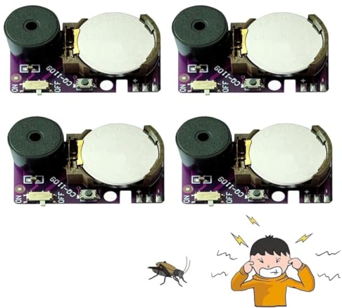 EHOTER Annoyatron Noise Maker, 2024 Neueste Annoyatron Random Noise Maker, versteckter nerviger Piepton Büro Streich Geräte für Party, Büro, Zuhause, Schule (4 Stück, lila)