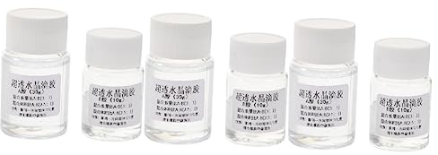 NIYANGLE 6 Sets Strong Bonding Epoxy Resin Glue Kit Jewelry Making Wood Filler 2 Part Resin