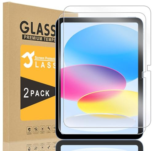 sevrok 2 Stück Panzer Schutz Glas Für iPad 10th 10.9, kompletter Schutz, Shatter-Resistant, HD Clear Displayschutz Panzerfolie, 9H Härte Displayschutz Kompatibel mit Hülle