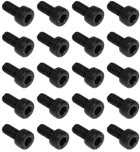 ECSiNG 48 Stück Fahrradpedalbolzen Schrauben M4 X 8 Mm Innensechskant-Gewindeschrauben 40Cr-Pedalstift Kompatibel mit Horizon Pro Sam Hill Flat CL Schwarz