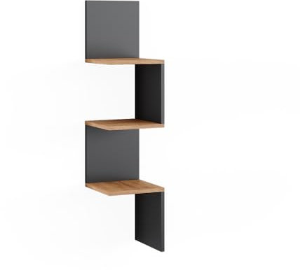 Vicco Eckregal Paolo, Bücherregal, Anthrazit, 28 x 116.4 cm