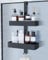 Kitsure Shower Caddy - 2-Tier Over Door Shower Caddy Hanging, Drill-Free & Rustproof Bathoom Shelves, Versatile Shower Shelf for Shampoo, Towel, Squeegee, 29.1cm×11.2cm×55.3cm, Black