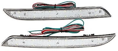 Rücklichter, Autorücklichter 2 stück Hinten Stoßstange Reflektor Bremse Lichter Für BMW 5 Series F10 F11 F18 520d 520i 523i 525d 2009-2014 auto Singal Stop Lampen(Weiß)