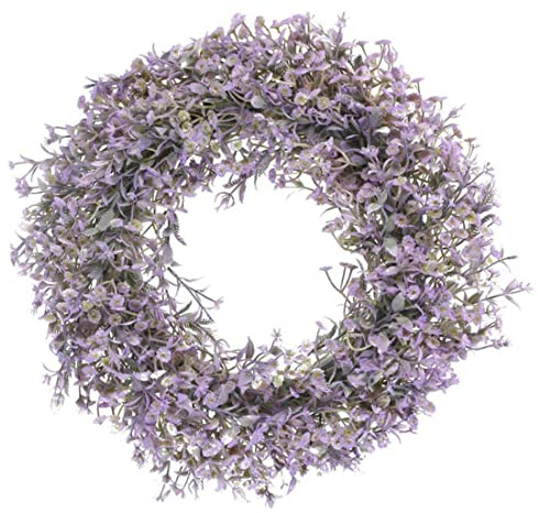 Frühlingskranz, Haustürkranz künstlicher Lavendelkranz Dekorationblume mit Gypsophila für die Hochzeitsfeier der Wandtür