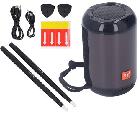 Tyenaza Tragbares virtuelles Drum -Set, tragbare professionelle Luft -Elektro -Drum -Set mit RGB -Licht für Anfänger Kinder Erwachsene
