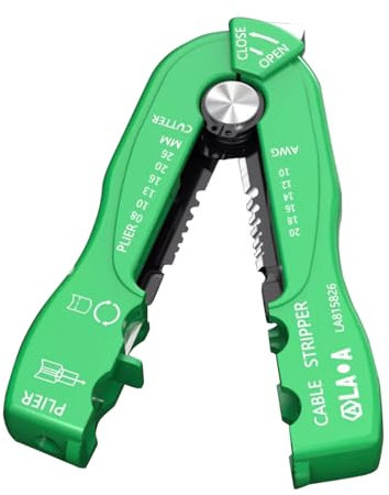 LAOA Professional Cable Stripper & Cutter Tool - 0.8-10mm Adjustable Stripping Range, M390/SK5 Steel Blades, for 10mm Electric Cables