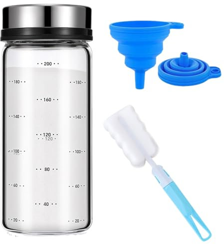 3Pcs Salt Shaker, Glass and Stainless Steel Seasoning Dispensers with Adjustable Pour Control, Leak-Proof Spice Shakers for Kitchen, Camping, Gifting