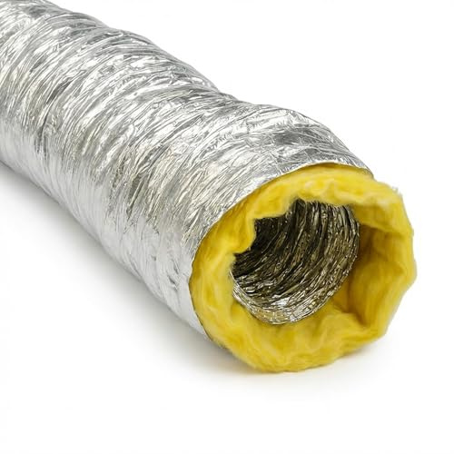 Easy Act Sonoconnect Tuyau insonorisé Ø 200 mm Longueur 3 m Tuyau de ventilation flexible isolé pour systèmes de climatisation et de ventilation silencieux