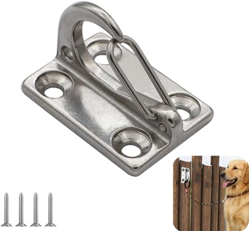 Heavy Duty Pet Stake Secure Dog Anchor Leash Holder Dog Leash Hook Wall Hook Easy to Install Use Indoor Outdoor with Screw for Pet Equipment and Home Use