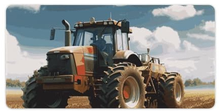 Gaming-Mauspad mit Fantasy-Farm-Traktor, große Schreibtischunterlage, 61 x 30,5 cm, rutschfeste Gummi-Computermatte, Desktop-Schutzunterlage mit genähtem Rand für Büro, Heim-Tastatur