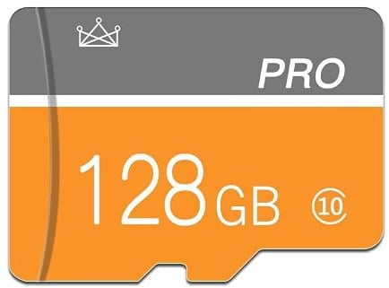128 GB Speicherkarte, Micro Speicherkarte mit Adapter, Klasse 10, High Speed für Kamera, Smartphone, Tablet
