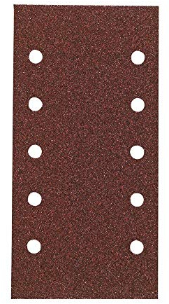Hikoki 753063 -Carta abrasiva per levigatrice orbitali 115 x 230 mm, grana 80, diametro 10 pz)