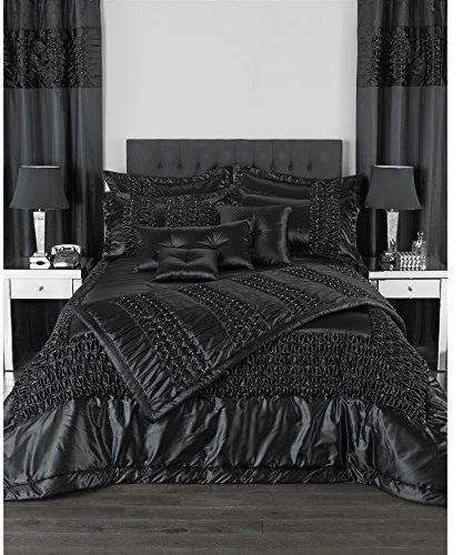 Riva Home Monte Carlo Vorhang mit Ösen (168x183cm) (Schwarz)