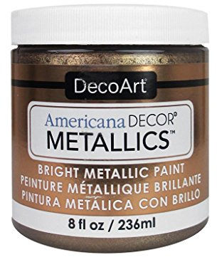 DecoArt Americana Décor Metallic Jar of Paint, Acrylic, Antique Bronze, 7 x 7 x 8 cm