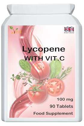 Ved Lycopin Ergänzung | Superkraft, Prostata & Herzgesundheit | Stärkung des Immunsystems | Super Antioxidans | 100 mg x 90 Tabletten