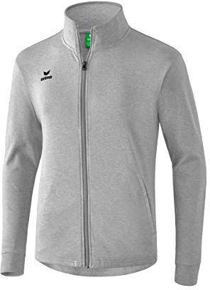 Erima Unisex Basic Sweatjacke, Hellgrau Melange, L EU