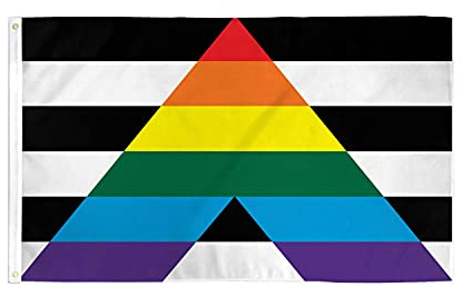 AZ FLAG - Bandera Gay–Straight Alliance - 150x90 cm - Bandera Lgbt Gay 100% Poliéster Con Ojales de Metal integrados - 110g - Colores Vivos Y Resistente A La Decoloración