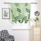 SIMPVALE 1 tenda a pacchetto oscurante con tasca per bastone, stampa con motivo a foglie, per cucina, camera da letto, camera dei bambini e bagno, verde, 100 x 120 cm