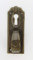 Clever-Deko Beschlag Messing Griffbeschlag Schrankgriff Schrank Schublade Schranktür Messing senkrecht mit Griff brüniert Gründerzeit Jugendstil Art Deco Ringbeschlag Jugendstil