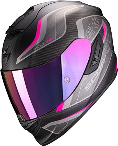 SCORPION Casque moto EXO-1400 AIR ATTUNE Matt Black-Pink, Noir/Rose, S 14-298-179-03