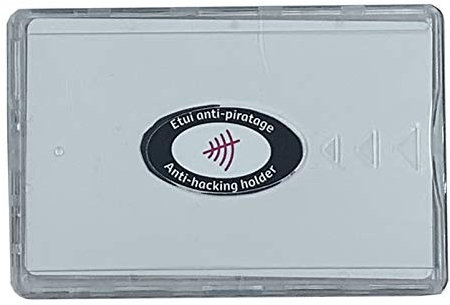 DCT Etui Rigide Carte bancaire Anti piratage Transparent Plastique Anti-Reflets résistant Porte CB blindé Fabrication française