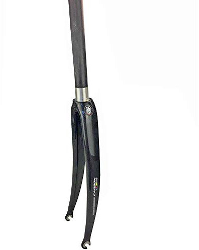 SLRMKK Fahrrad-Federgabel, 700C Fahrrad-Vorderradgabel, Vollcarbon-Rennradgabel/Harte Gabel/Oberrohr 28,6 mm * 300 mm gerades Rohr/Öffnung 100 mm/3K Carbon-Muster/hell