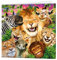 3D LiveLife Grußkarte - Safari Lächeln von Deluxebase. Bunte Menagerie Linsenförmig 3D-Karte für jeden Anlass und jedes Alter. Originalvorlage lizenziert von dem bekannten Künstler Micheal Searle