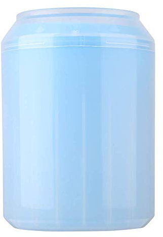 Oumefar - Taza de limpieza de patas de extraíble con cerdas de silicona flexible (azul)