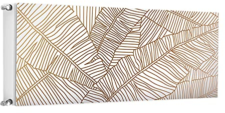 TMK ArtDeko Magnetische Heizkörperverkleidung Modernes Design Einfache Montage 140x60 Magnet Heizkörperabdeckung, Laub