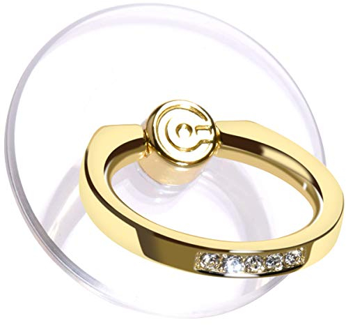 Transparent Telefon Ring Halter Griff für Handy, EI Sonador Durchsichtiger Ring Ständer, Kickstand, Kompatibel mit Smartphones, Tablets und Hüllen (2 Golden Diamant)