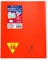 Clairefontaine 984604C Un Lot de 10 Cahiers Agrafés Koverbook Rouges - 24x32 cm - 48 Pages Petits Carreaux avec Marge - Papier Blanc 90 g - Couverture Polypro