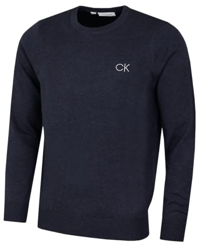 Calvin Klein Mens 2026 Durable Comfort Crew Neck Tour Golf Sweater