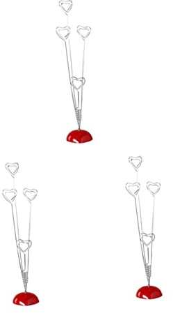 Hoement 3St Hinweisclip bürogeschenk bürodeko zettelhalter Geschenkidee Büroaccessoire Tischmenühalter Platzhalter Ort Memo-Clip Clip-Baum Fotoordner Anmerkungen Geschäftskartenhalter rot
