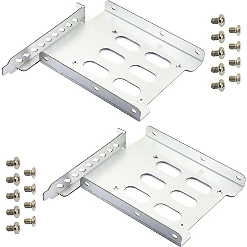 2 Stück 2,5 Zoll auf 3,5 Zoll Festplattenhalter für PCI SSD HDD Metallhalterung Adapter