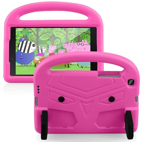 Funda infantil para Samsung Galaxy Tab A de 7 pulgadas 2016 (SM-T280/T285), funda para tablet ligera y apta para niños, asa con soporte, espuma EVA suave a prueba de golpes, rosa