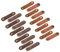 sourcing map Pack of 20 Leather Cable Straps Cord Organizer Cable Ties Portable Cable Management for USB Cable, Headphone Wire, Brown/Light Brown